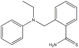 2-{[ethyl(phenyl)amino]methyl}benzene-1-carbothioamide Struktur