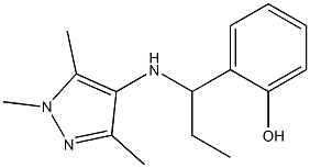 2-{1-[(1,3,5-trimethyl-1H-pyrazol-4-yl)amino]propyl}phenol Struktur