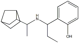 2-{1-[(1-{bicyclo[2.2.1]heptan-2-yl}ethyl)amino]propyl}phenol Struktur