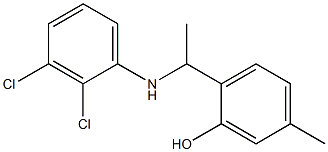 2-{1-[(2,3-dichlorophenyl)amino]ethyl}-5-methylphenol Struktur