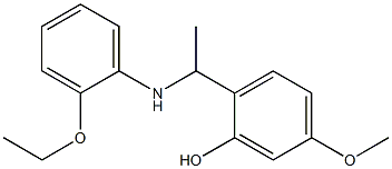 2-{1-[(2-ethoxyphenyl)amino]ethyl}-5-methoxyphenol Struktur