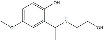 2-{1-[(2-hydroxyethyl)amino]ethyl}-4-methoxyphenol Struktur