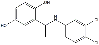 2-{1-[(3,4-dichlorophenyl)amino]ethyl}benzene-1,4-diol Struktur