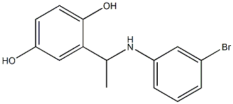 2-{1-[(3-bromophenyl)amino]ethyl}benzene-1,4-diol Struktur