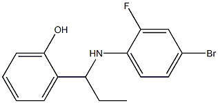 2-{1-[(4-bromo-2-fluorophenyl)amino]propyl}phenol Struktur