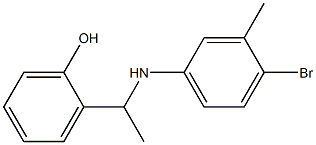 2-{1-[(4-bromo-3-methylphenyl)amino]ethyl}phenol Struktur