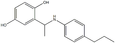 2-{1-[(4-propylphenyl)amino]ethyl}benzene-1,4-diol Struktur