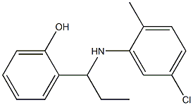 2-{1-[(5-chloro-2-methylphenyl)amino]propyl}phenol Struktur