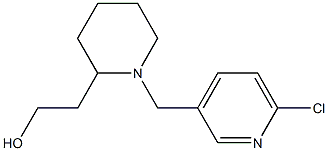 2-{1-[(6-chloropyridin-3-yl)methyl]piperidin-2-yl}ethan-1-ol Struktur