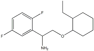 2-{1-amino-2-[(2-ethylcyclohexyl)oxy]ethyl}-1,4-difluorobenzene Struktur