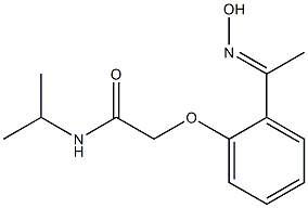 2-{2-[(1E)-N-hydroxyethanimidoyl]phenoxy}-N-isopropylacetamide Struktur