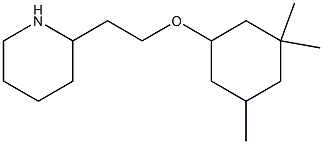 2-{2-[(3,3,5-trimethylcyclohexyl)oxy]ethyl}piperidine Struktur