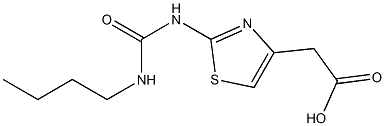 2-{2-[(butylcarbamoyl)amino]-1,3-thiazol-4-yl}acetic acid Struktur