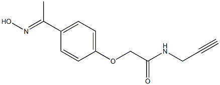 2-{4-[(1E)-N-hydroxyethanimidoyl]phenoxy}-N-prop-2-ynylacetamide Struktur