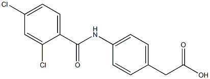 2-{4-[(2,4-dichlorobenzene)amido]phenyl}acetic acid Struktur