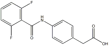 2-{4-[(2,6-difluorobenzene)amido]phenyl}acetic acid Struktur