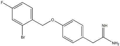 2-{4-[(2-bromo-4-fluorobenzyl)oxy]phenyl}ethanimidamide Struktur