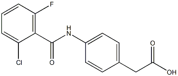 2-{4-[(2-chloro-6-fluorobenzene)amido]phenyl}acetic acid Struktur