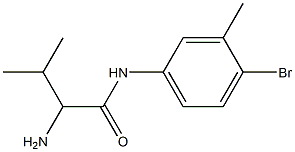 2-amino-N-(4-bromo-3-methylphenyl)-3-methylbutanamide Struktur