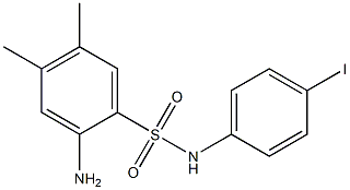 2-amino-N-(4-iodophenyl)-4,5-dimethylbenzene-1-sulfonamide Struktur