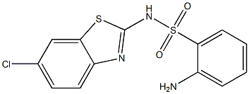 2-amino-N-(6-chloro-1,3-benzothiazol-2-yl)benzene-1-sulfonamide Struktur