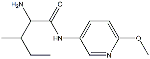 2-amino-N-(6-methoxypyridin-3-yl)-3-methylpentanamide Struktur