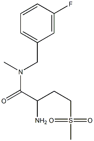 2-amino-N-[(3-fluorophenyl)methyl]-4-methanesulfonyl-N-methylbutanamide Struktur