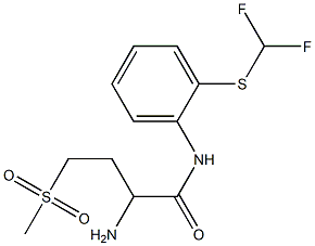 2-amino-N-{2-[(difluoromethyl)sulfanyl]phenyl}-4-methanesulfonylbutanamide Struktur