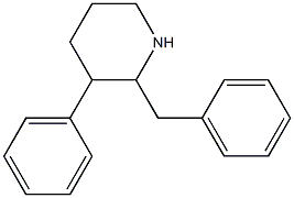 2-benzyl-3-phenylpiperidine Struktur