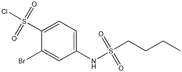 2-bromo-4-(butane-1-sulfonamido)benzene-1-sulfonyl chloride Struktur