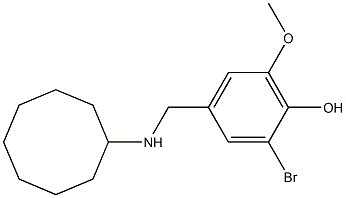 2-bromo-4-[(cyclooctylamino)methyl]-6-methoxyphenol Struktur