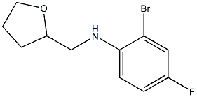 2-bromo-4-fluoro-N-(oxolan-2-ylmethyl)aniline Struktur