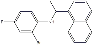 2-bromo-4-fluoro-N-[1-(naphthalen-1-yl)ethyl]aniline Struktur