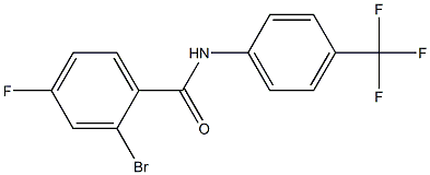 2-bromo-4-fluoro-N-[4-(trifluoromethyl)phenyl]benzamide Struktur