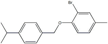 2-bromo-4-methyl-1-{[4-(propan-2-yl)phenyl]methoxy}benzene Struktur