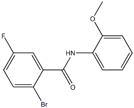 2-bromo-5-fluoro-N-(2-methoxyphenyl)benzamide Struktur