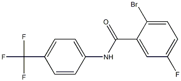 2-bromo-5-fluoro-N-[4-(trifluoromethyl)phenyl]benzamide Struktur