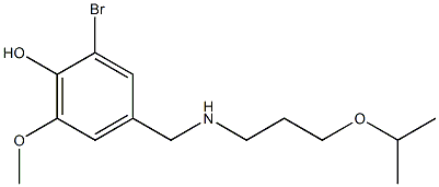 2-bromo-6-methoxy-4-({[3-(propan-2-yloxy)propyl]amino}methyl)phenol Struktur