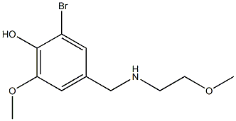 2-bromo-6-methoxy-4-{[(2-methoxyethyl)amino]methyl}phenol Struktur