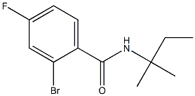 2-bromo-N-(1,1-dimethylpropyl)-4-fluorobenzamide Struktur