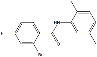 2-bromo-N-(2,5-dimethylphenyl)-4-fluorobenzamide Struktur