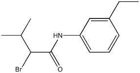 2-bromo-N-(3-ethylphenyl)-3-methylbutanamide Struktur