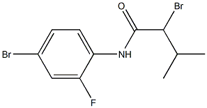 2-bromo-N-(4-bromo-2-fluorophenyl)-3-methylbutanamide Struktur