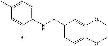 2-bromo-N-[(3,4-dimethoxyphenyl)methyl]-4-methylaniline Struktur