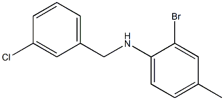 2-bromo-N-[(3-chlorophenyl)methyl]-4-methylaniline Struktur