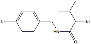 2-bromo-N-[(4-chlorophenyl)methyl]-3-methylbutanamide Struktur