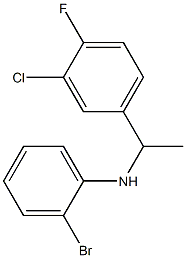 2-bromo-N-[1-(3-chloro-4-fluorophenyl)ethyl]aniline Struktur