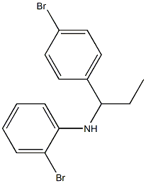 2-bromo-N-[1-(4-bromophenyl)propyl]aniline Struktur