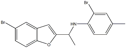 2-bromo-N-[1-(5-bromo-1-benzofuran-2-yl)ethyl]-4-methylaniline Struktur