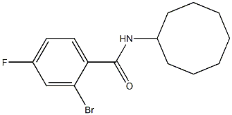 2-bromo-N-cyclooctyl-4-fluorobenzamide Struktur